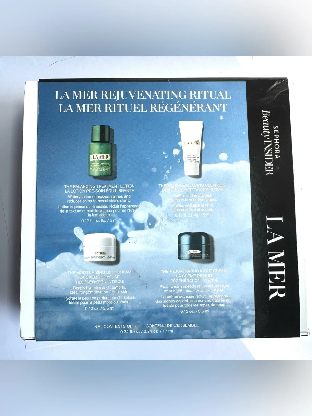 La Mer Rejuvenating Ritual Skincare Set Sephora ROUGE EXCLUSIVE 4-Piece Mini Kit